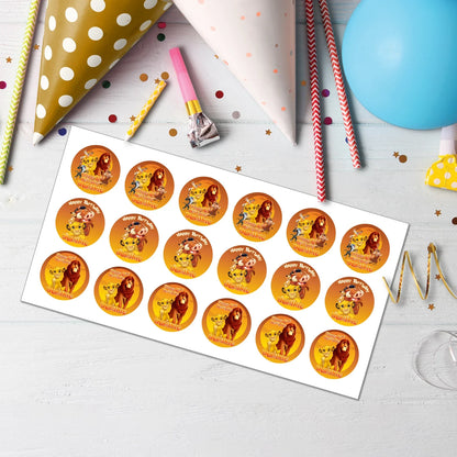 The Lion King Personalized Cupcakes Toppers