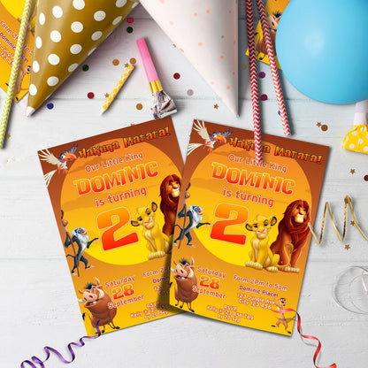 Lion King Birthday Decorations, Simba, Nala, Musafa Party Supplies, Simba Themed, Disney The Lion King Digital Template, Editable The Lion King Image SVG PNG