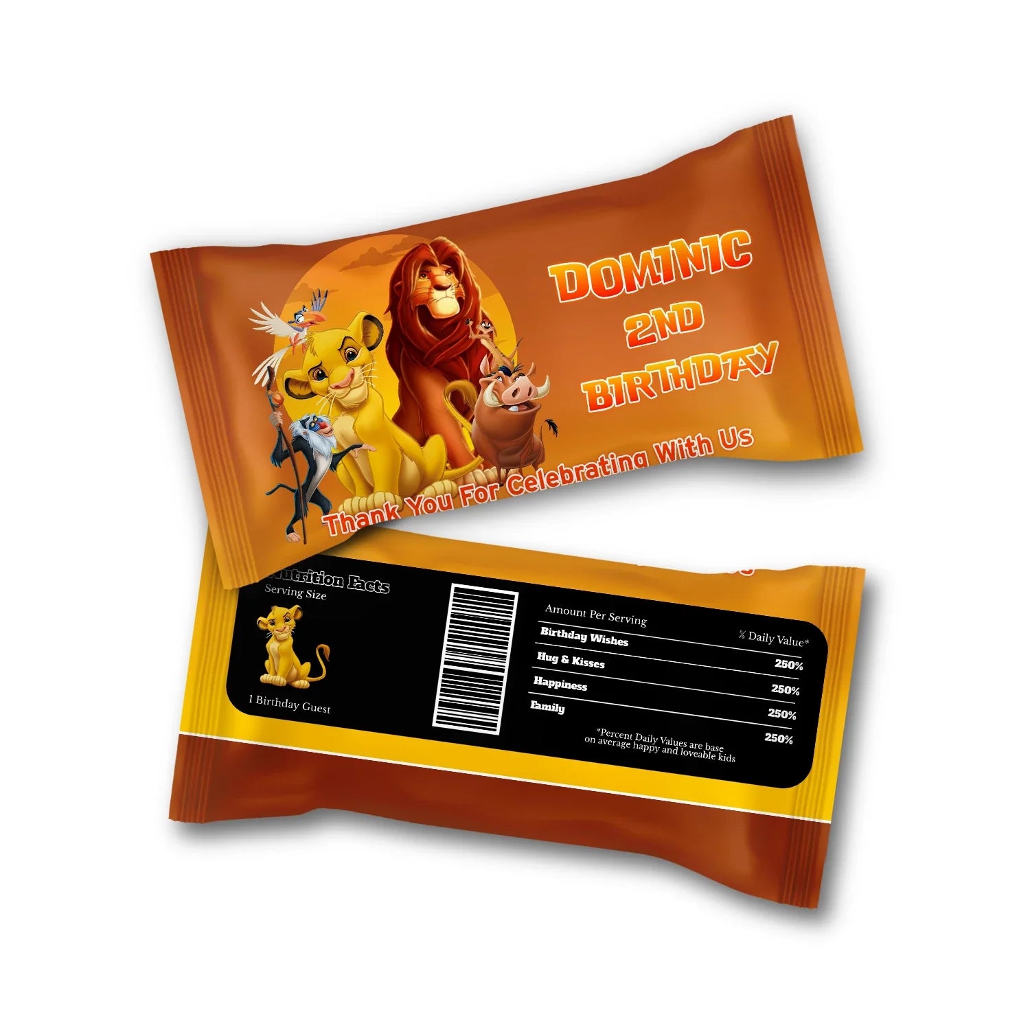 The Lion King Skittles Labels with Lion King-themed designs for decorating Candy packs.