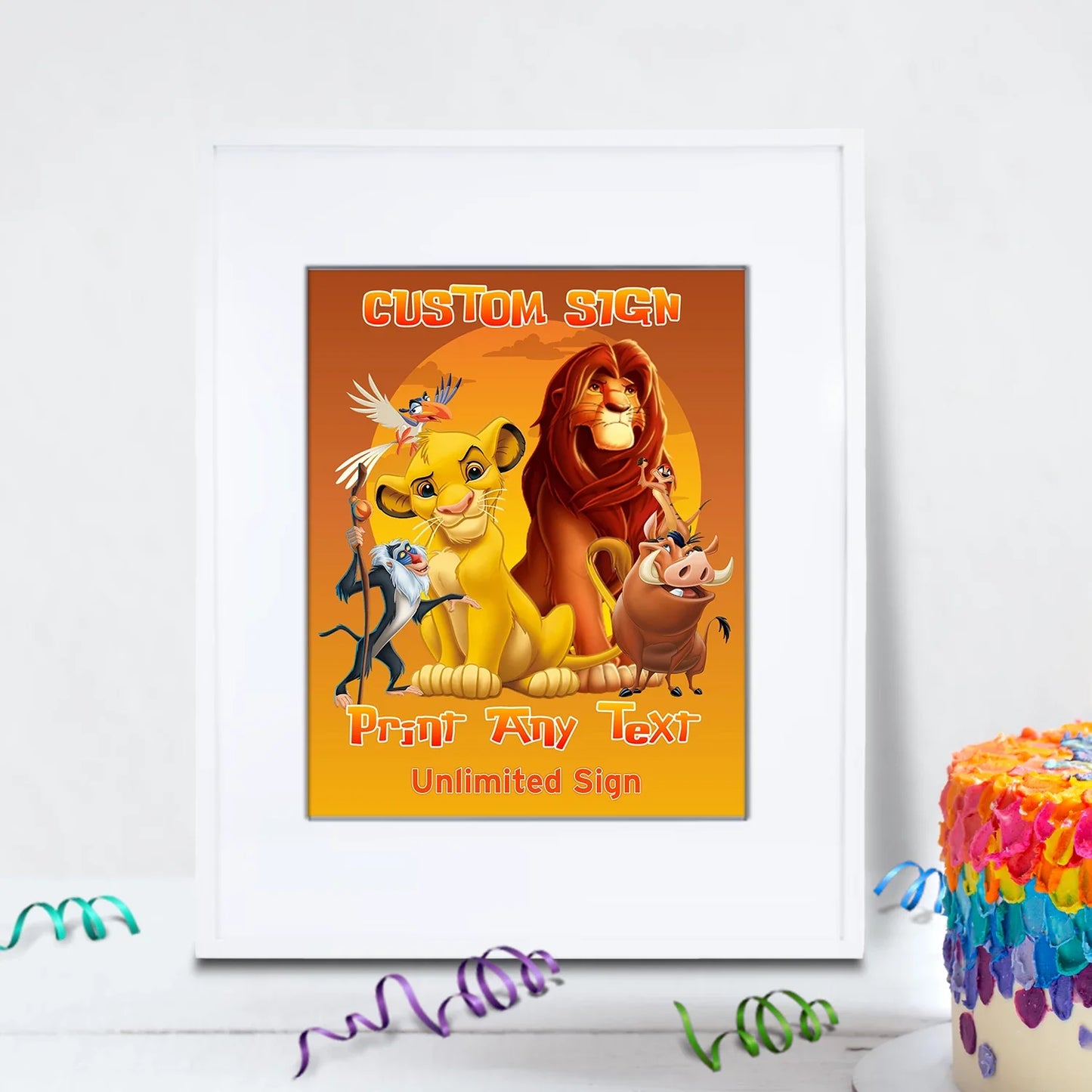 Lion King Birthday Decorations, Simba, Nala, Musafa Party Supplies, Simba Themed, Disney The Lion King Digital Template, Editable The Lion King Image SVG PNG