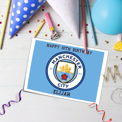 Rectangle Manchester City FC Personalized Cake Images - Make Your Event Memorable