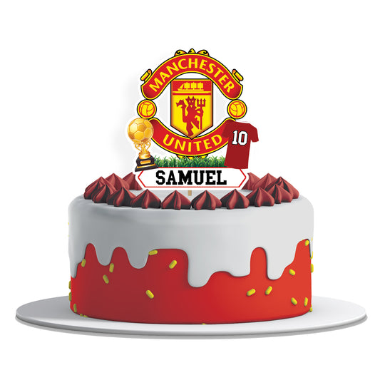 Manchester United FC Personalized Cake Toppers - Unique, Customizable, Perfect for Celebrations