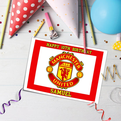 Rectangle Manchester United FC Personalized Cake Images - Make Your Event Memorable