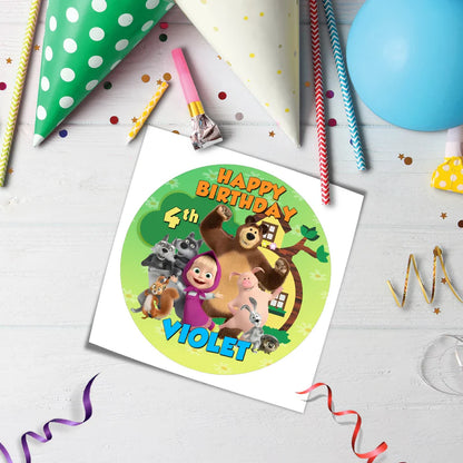 Masha and the Bear Edible Icing Sheet Cake Images