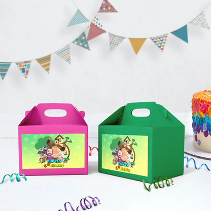 Masha and the Bear Birthday Decorations, Masha Party Supplies, Masha Themed, Masha Digital Template, Editable Masha and the Bear Image SVG PNG