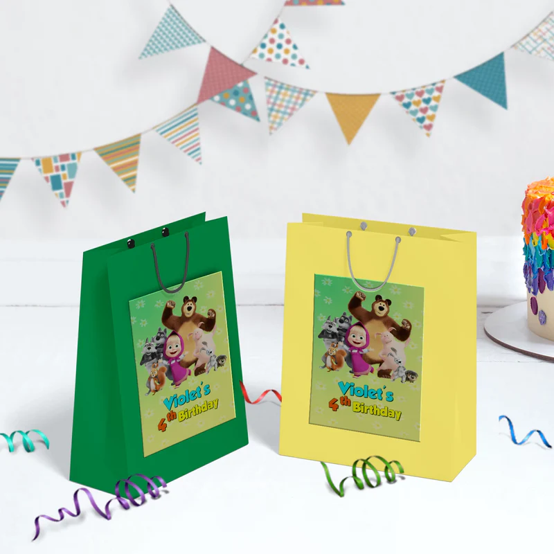 Masha and the Bear Birthday Decorations, Masha Party Supplies, Masha Themed, Masha Digital Template, Editable Masha and the Bear Image SVG PNG