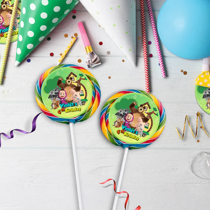 Masha and the Bear Birthday Decorations, Masha Party Supplies, Masha Themed, Masha Digital Template, Editable Masha and the Bear Image SVG PNG
