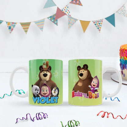 Masha and the Bear Birthday Decorations, Masha Party Supplies, Masha Themed, Masha Digital Template, Editable Masha and the Bear Image SVG PNG