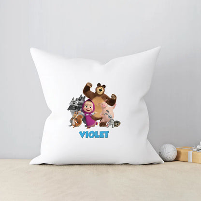 Masha and the Bear Birthday Decorations, Masha Party Supplies, Masha Themed, Masha Digital Template, Editable Masha and the Bear Image SVG PNG