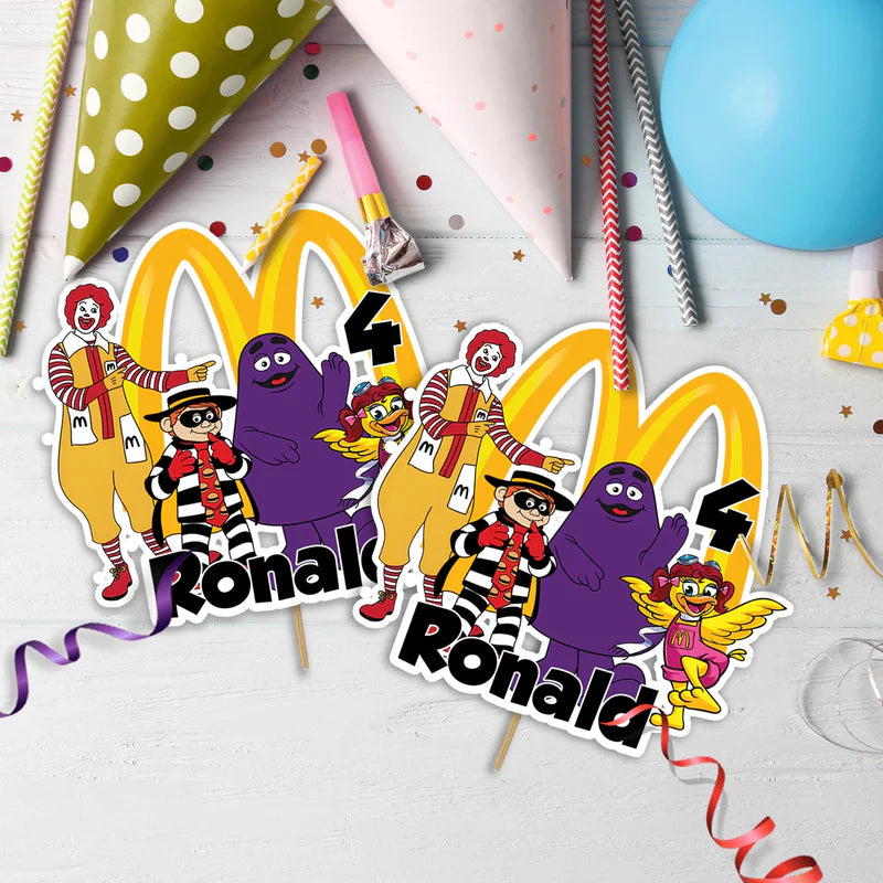 McDonalds Birthday Decorations, Big Mac Party Supplies, McDonalds Themed, McDonalds Digital Template, Editable McDonalds Image SVG PNG