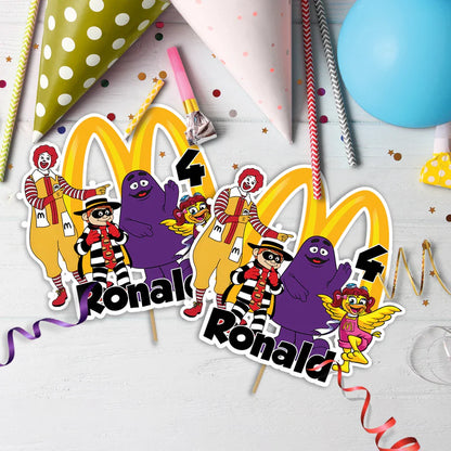 McDonalds Birthday Decorations, Big Mac Party Supplies, McDonalds Themed, McDonalds Digital Template, Editable McDonalds Image SVG PNG