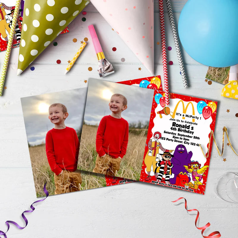 McDonalds Birthday Decorations, Big Mac Party Supplies, McDonalds Themed, McDonalds Digital Template, Editable McDonalds Image SVG PNG