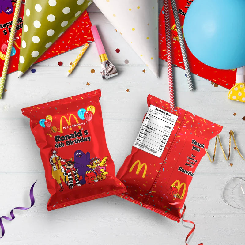 McDonalds Birthday Decorations, Big Mac Party Supplies, McDonalds Themed, McDonalds Digital Template, Editable McDonalds Image SVG PNG