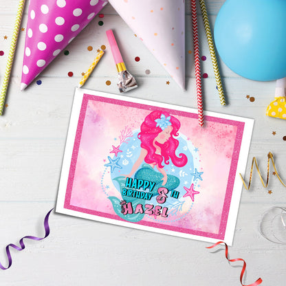 Enhance Your Cake’s Appeal with Our Rectangle Mermaid Personalized Cake Images