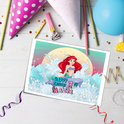Enhance Your Cake’s Appeal with Our Rectangle Mermaid Personalized Cake Images