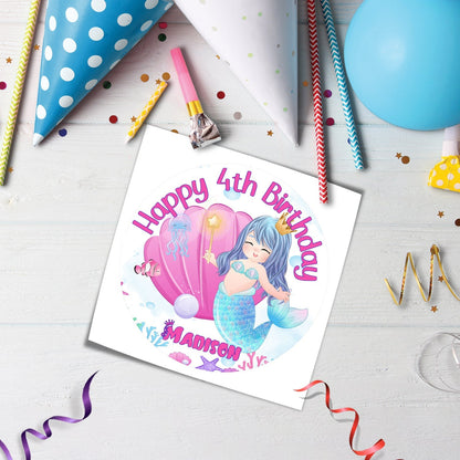 Add Magic to Your Cake with Mermaid Personalized Edible Icing Sheet Images