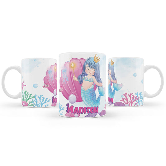 Sublimation mug with mermaid design