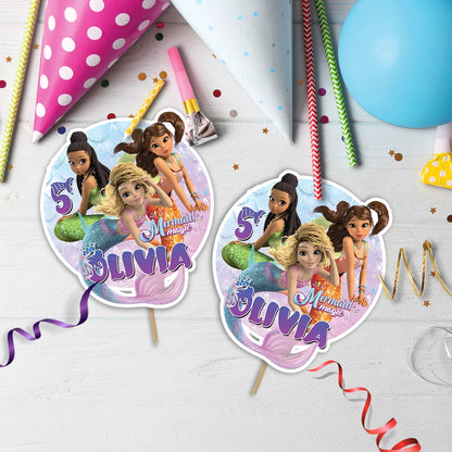 Mermaid Magic Birthday Decorations, Princess Merlinda Party Supplies, Mermaid Magic Themed, Mermaid Magic Digital Template, Editable Mermaid Magic Image SVG PNG