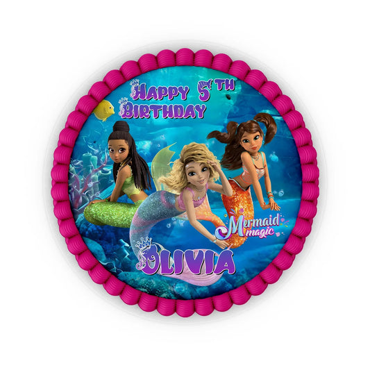 Edible Icing Cake Images with Mermaid Theme