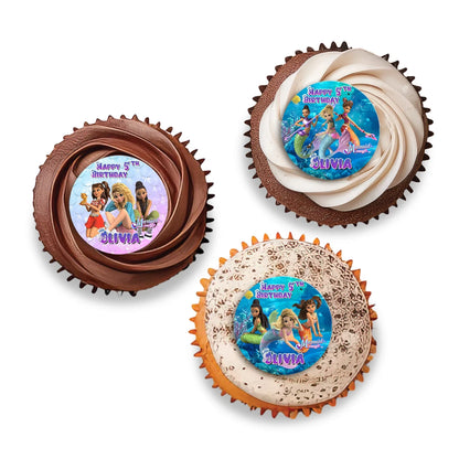 Personalized Mermaid Cupcake Toppers