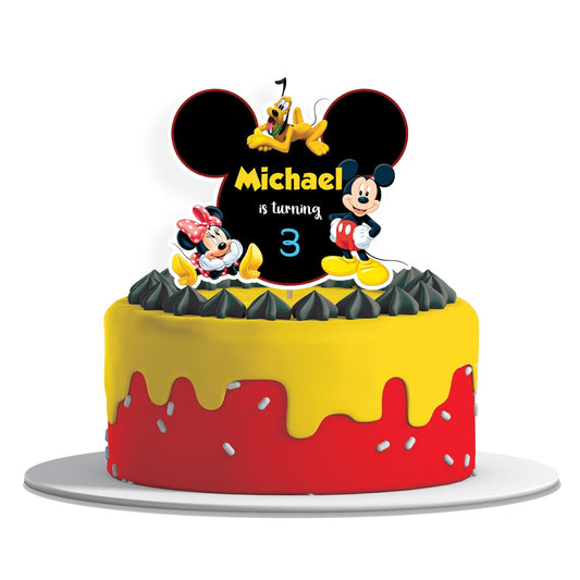 Personalized Cake Toppers featuring Mickey & Minnie Mouse