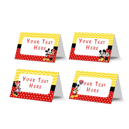 Food Tents/Food Cards with Mickey & Minnie Mouse theme