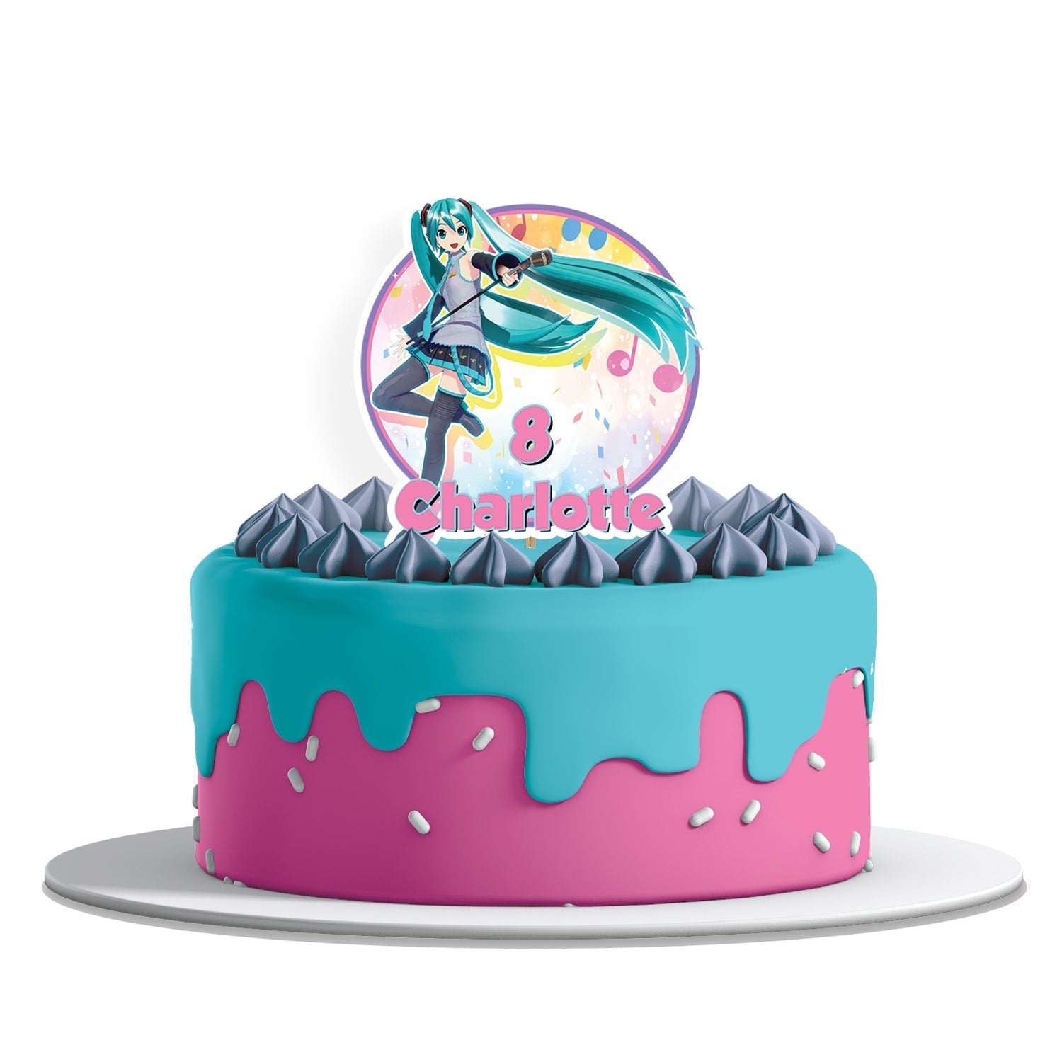 Hatsune Miku Personalized Cake Toppers