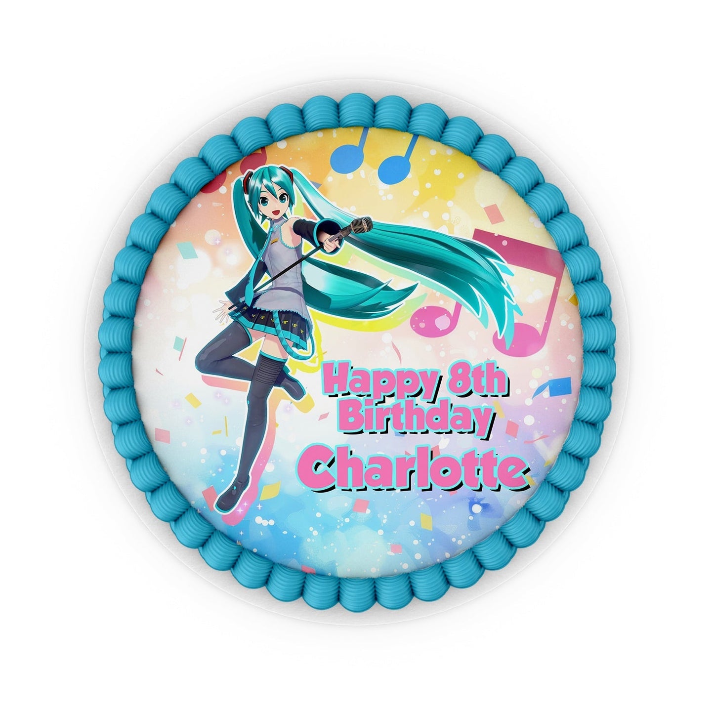 Hatsune Miku Personalized Edible Icing Cake Images