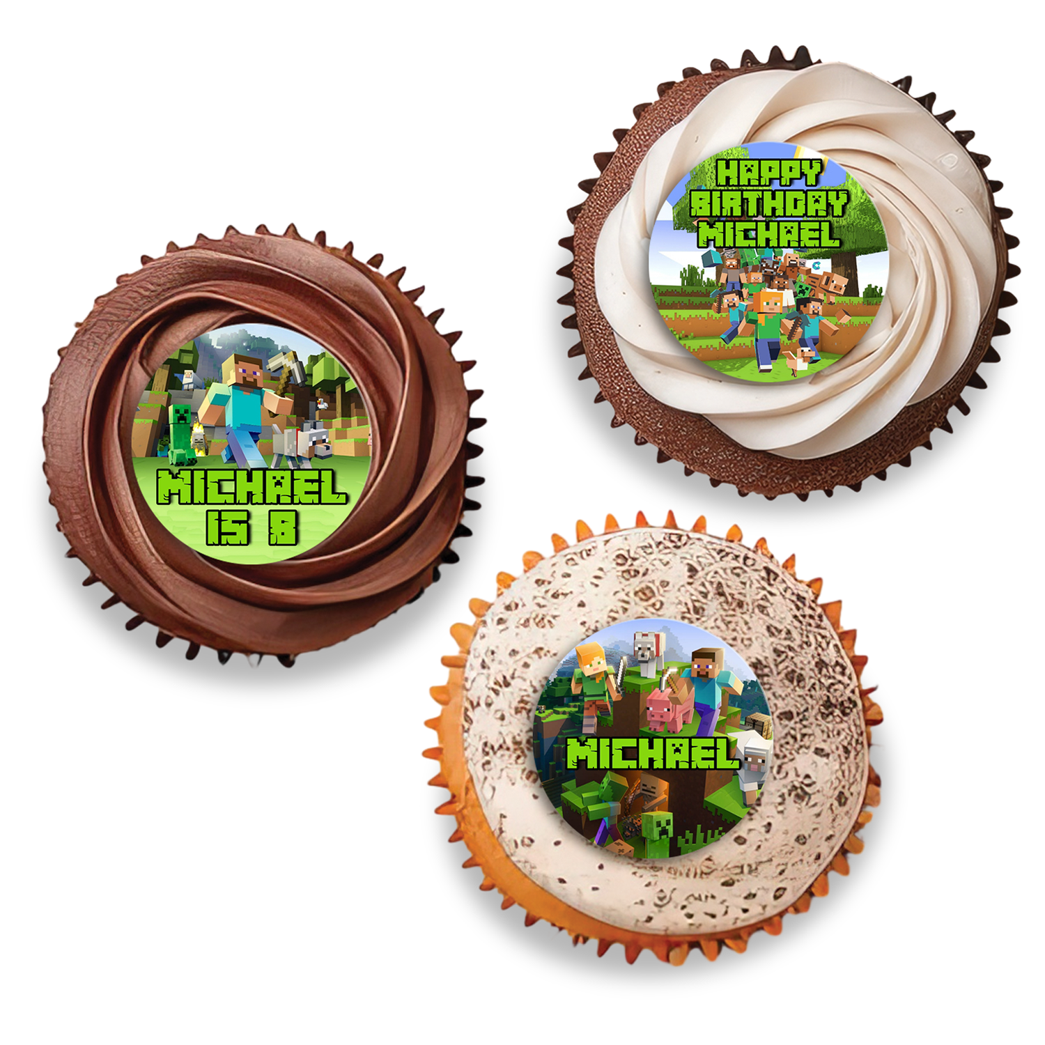 Minecraft Personalized Cupcakes Toppers, the perfect finishing touch