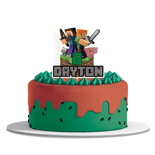 Minecraft Personalized Cake Toppers for a unique party