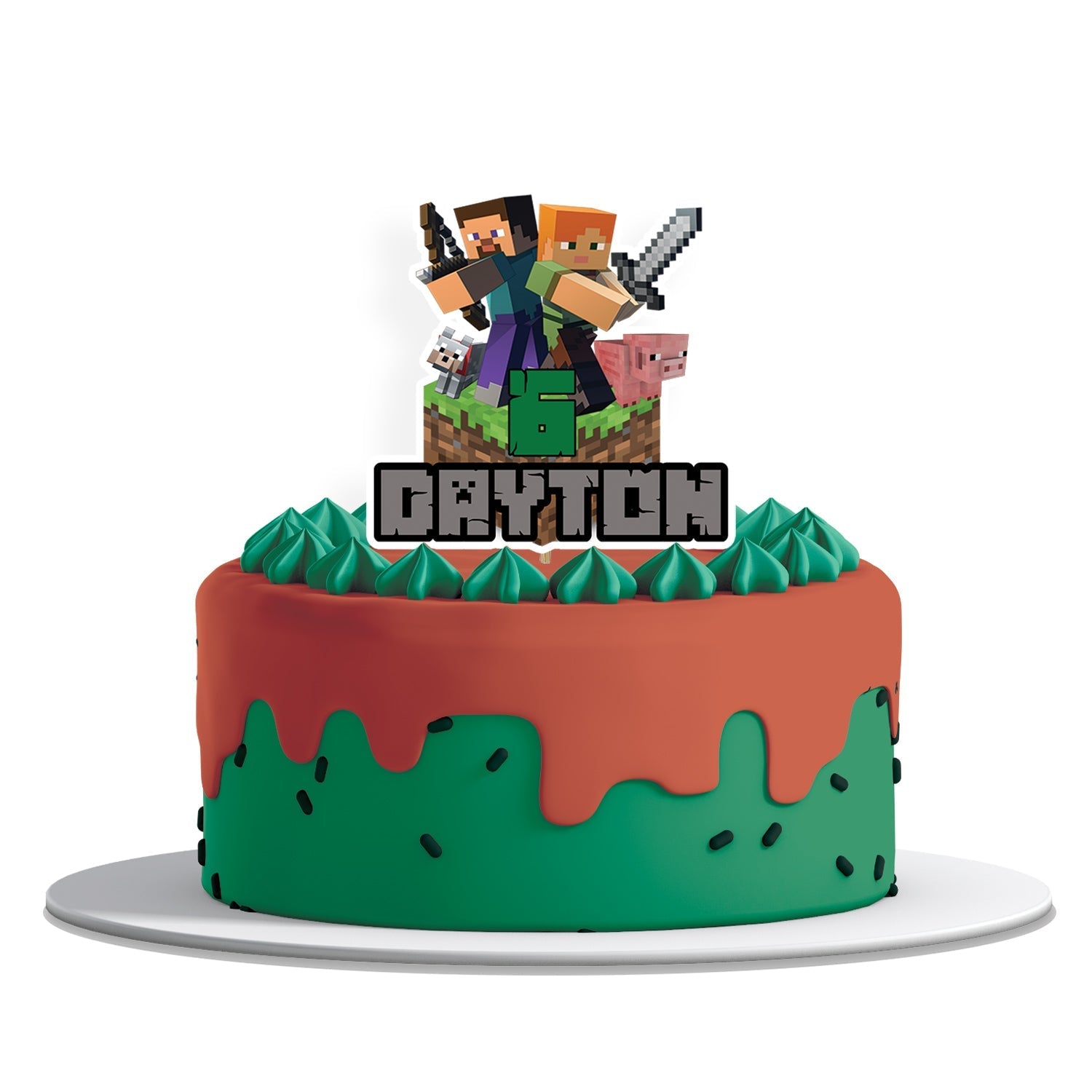 Minecraft Personalized Cake Toppers : Bring the Adventure to Your Part ...
