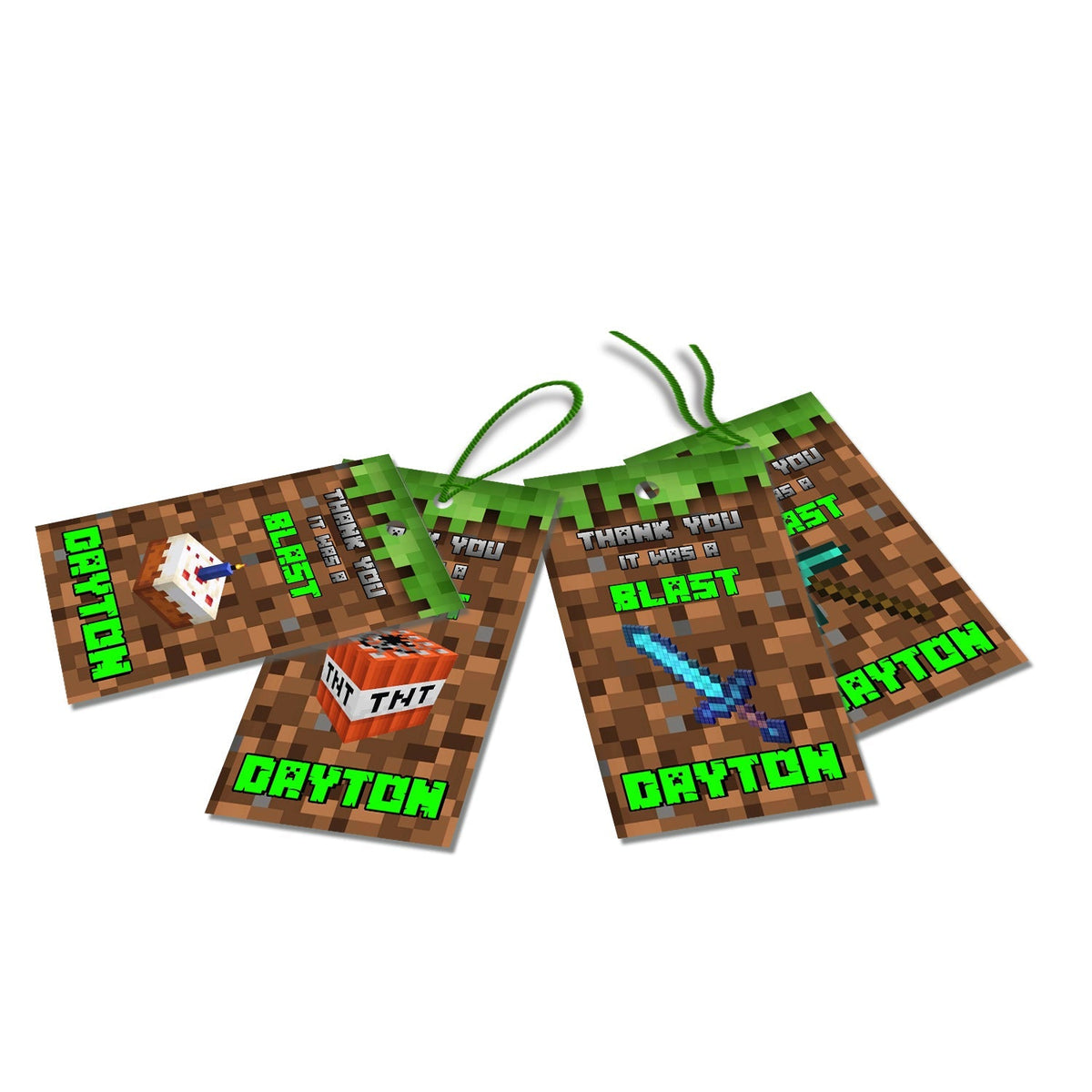 Minecraft Toy Tags Minecraft Favor Tags/Thank You Tags : Show Your Appreciation with a Ga ...