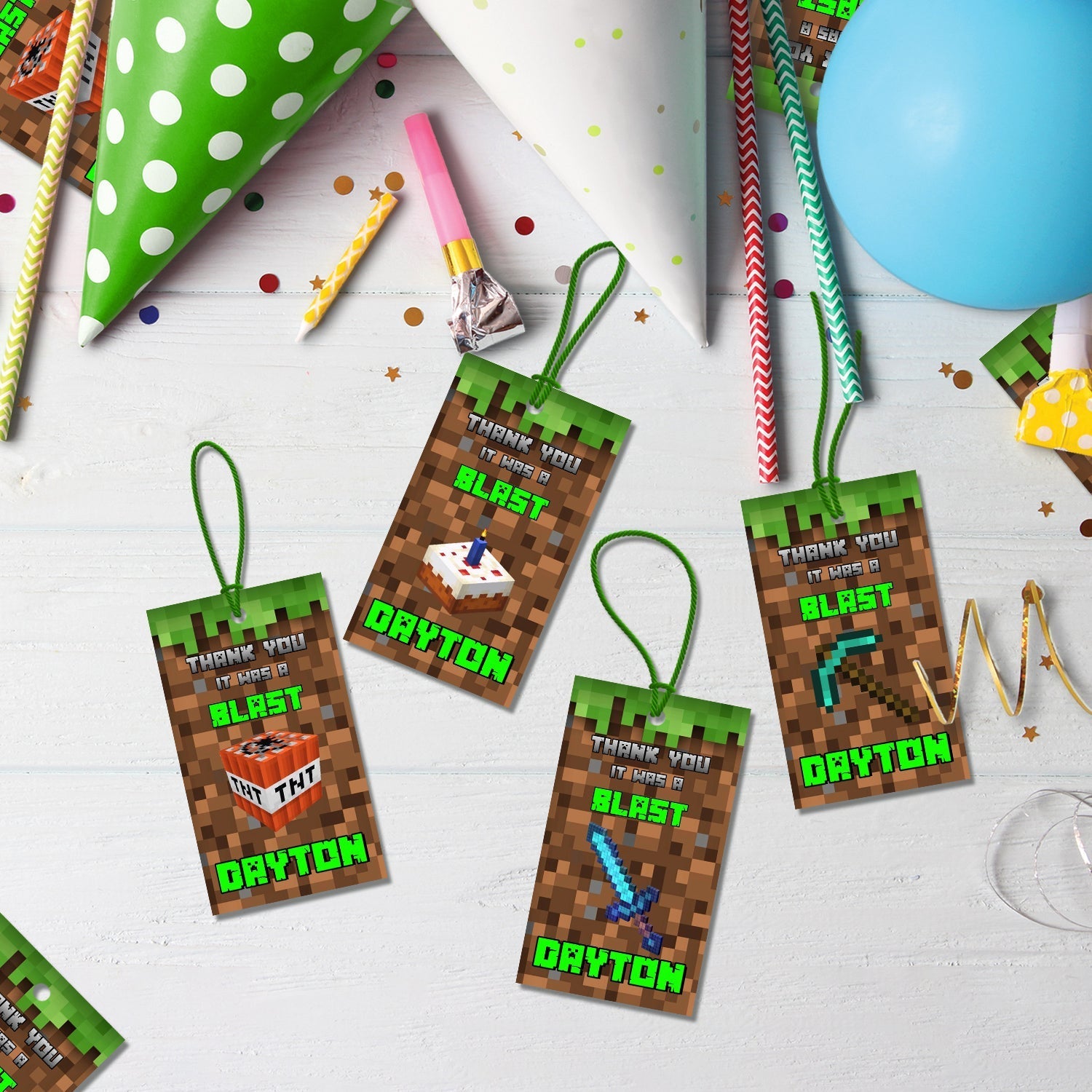 Minecraft Birthday Decorations, Pixelated Party Supplies, Minecraft Steve, Minecraft, Minecraft SVG