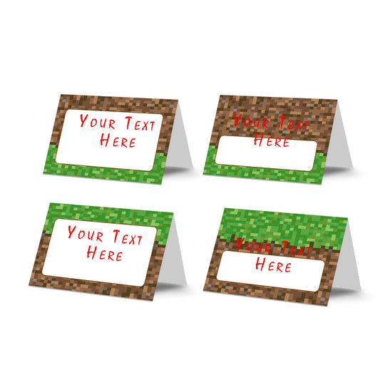 Minecraft Food Tents/Food Cards adding a fun twist to your party menu