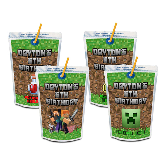 Minecraft Caprisun Label/Juice Pouch Label quenching your thirst in style