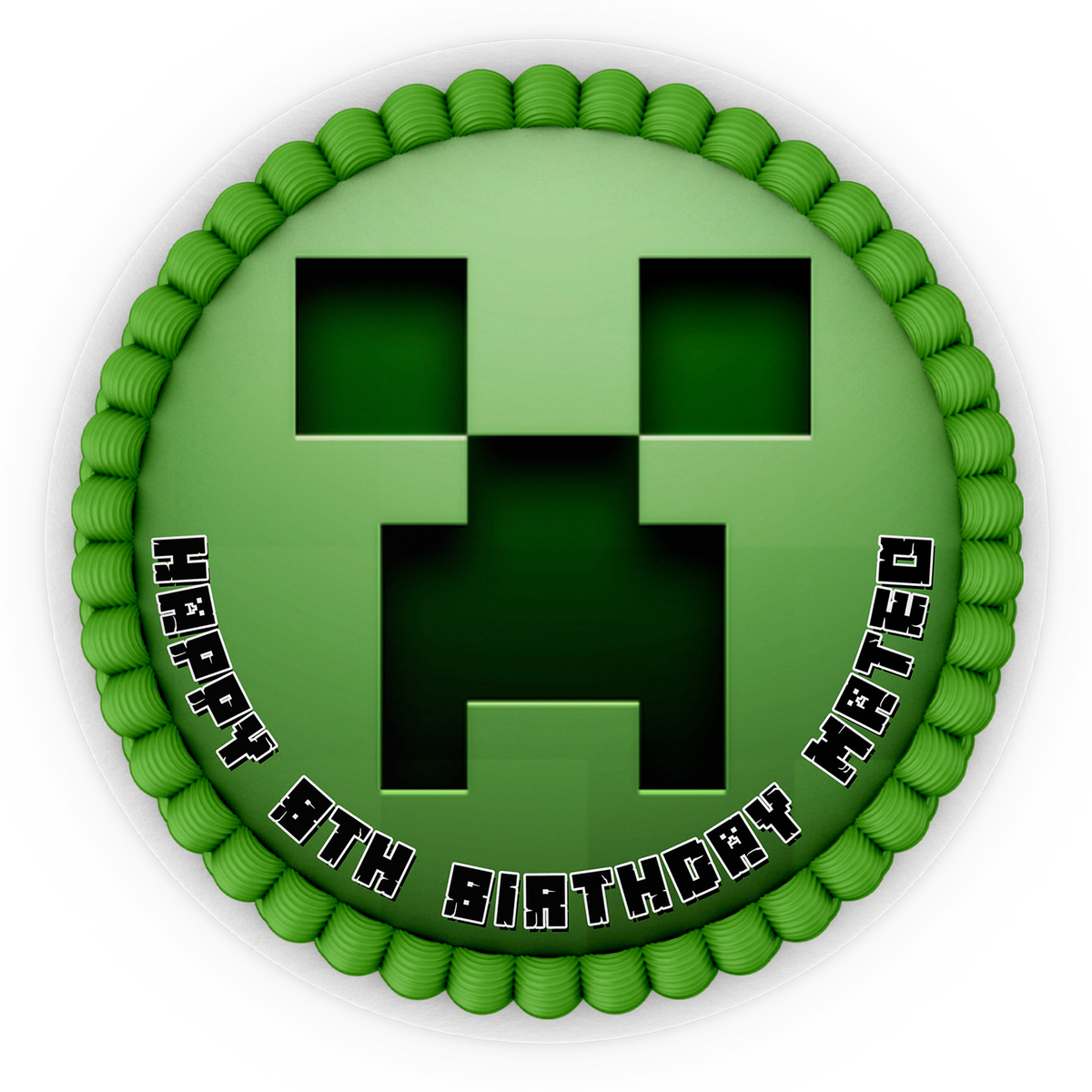 Mind Craft Round Round Minecraft Personalized Cake Images : Add a Pixelated Touch to Yo ...