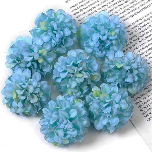 1 pc Blue Mini Hydrangea Artificial Flower Head Cake Topper | Flower Head Cake Decoration