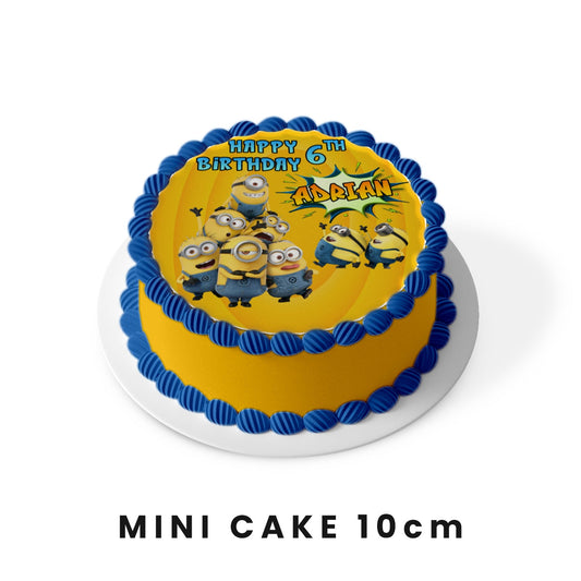 Round Minion personalized edible sheet cake images