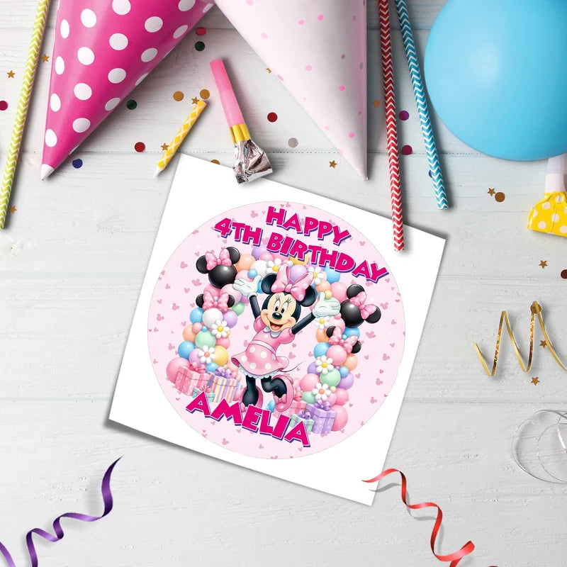 Minnie Mouse Personalized Icing Sheet Cake Images
