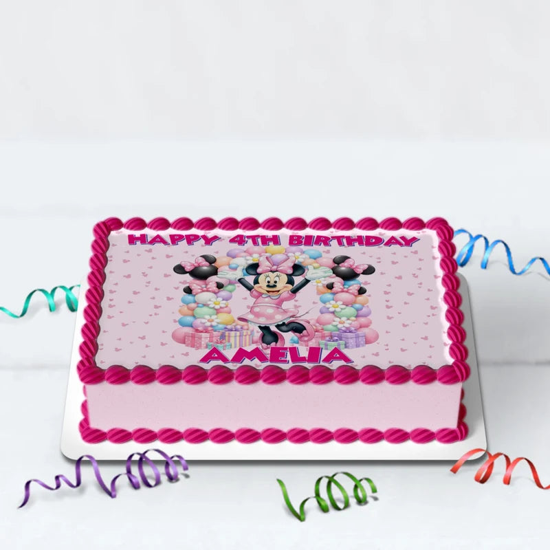 Minnie Mouse Birthday Decorations, Disney Party Supplies, Minnie & Mickey Themed, Minnie Digital Template, Editable Minnie Mouse Image SVG PNG