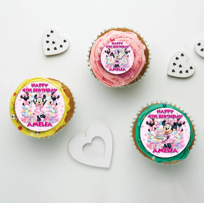 Minnie Mouse Birthday Decorations, Disney Party Supplies, Minnie & Mickey Themed, Minnie Digital Template, Editable Minnie Mouse Image SVG PNG