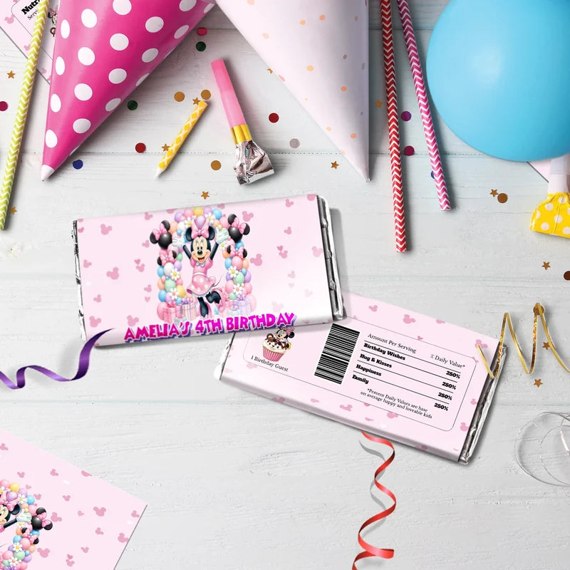 Minnie Mouse Birthday Decorations, Disney Party Supplies, Minnie & Mickey Themed, Minnie Digital Template, Editable Minnie Mouse Image SVG PNG