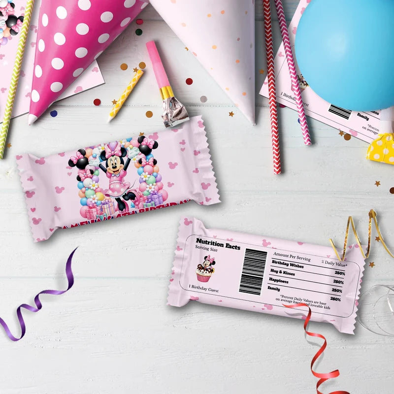 Minnie Mouse Birthday Decorations, Disney Party Supplies, Minnie & Mickey Themed, Minnie Digital Template, Editable Minnie Mouse Image SVG PNG