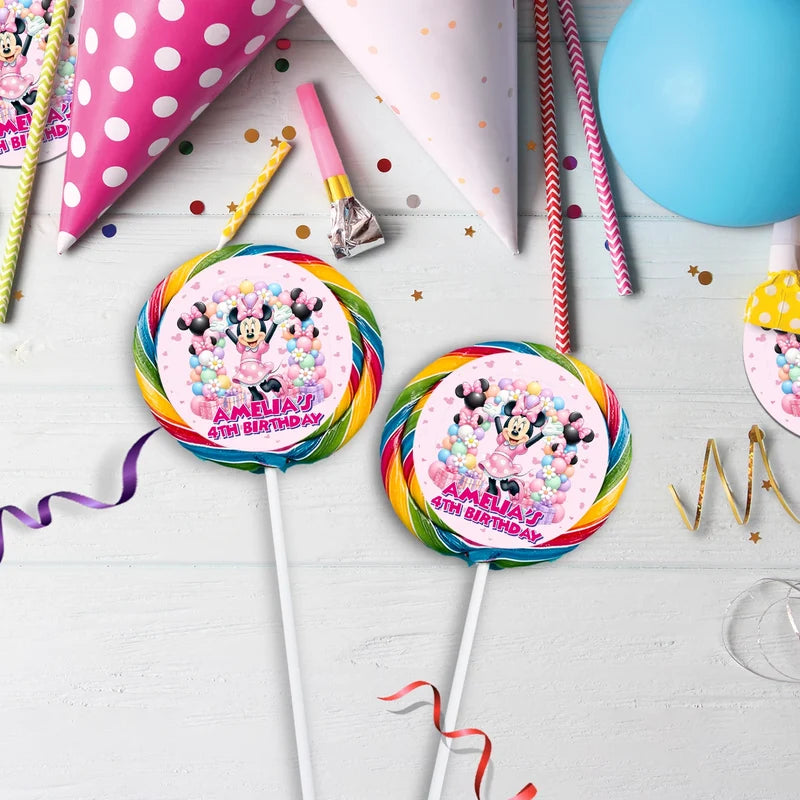 Minnie Mouse Birthday Decorations, Disney Party Supplies, Minnie & Mickey Themed, Minnie Digital Template, Editable Minnie Mouse Image SVG PNG