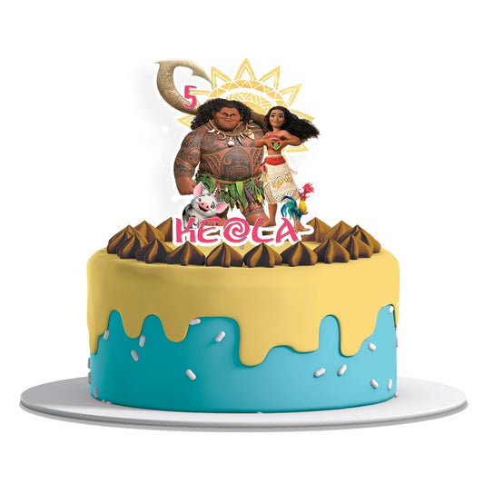 Moana 2 Personalized Cake Toppers for Birthday Decoration