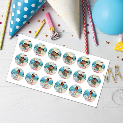 Moana Personalized Cupcake Toppers - Fun & Customizable for Kids’ Parties