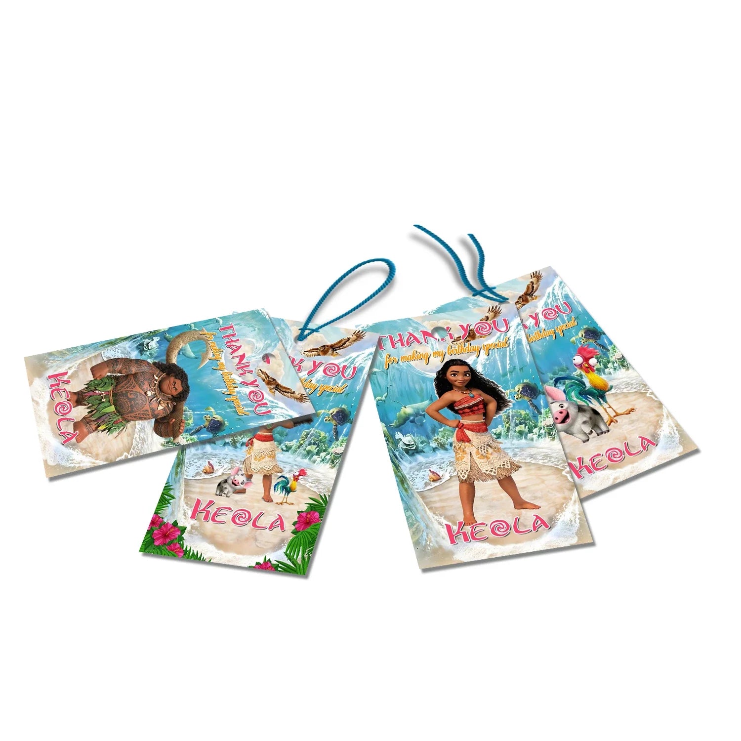 Moana 2 thank you Tags for Moana 2-Themed Party Favors