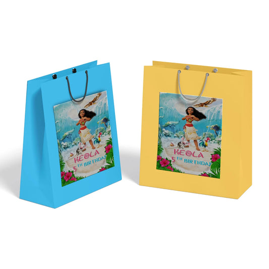 Moana 2 Goodie Bag Label for Birthday Party Favors