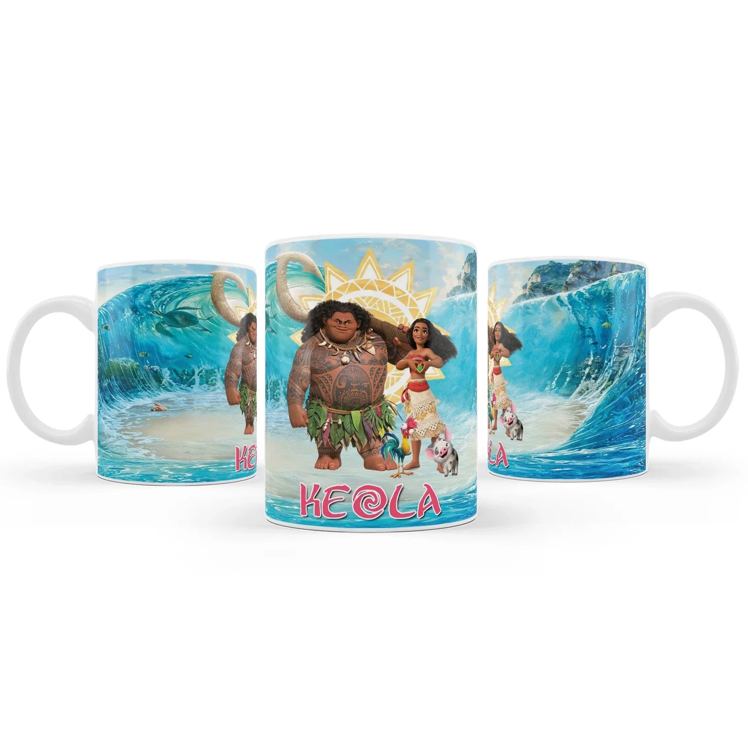 Moana 2 Sublimation Mug with customized Moana 2 design