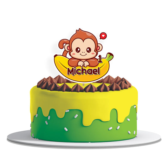 Custom Monkey Cake Topper for Birthday Parties